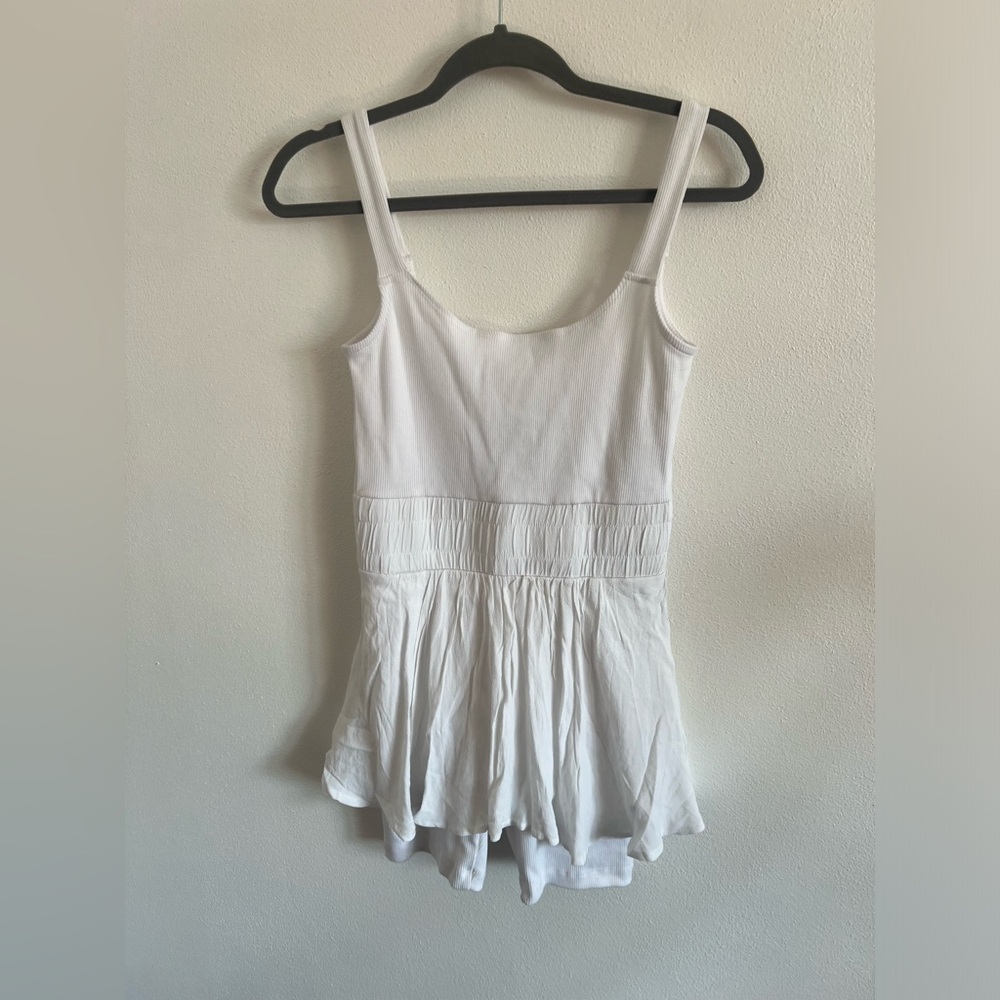 Free People Movement White Romper With Skirt, size small - Picture 2 of 4